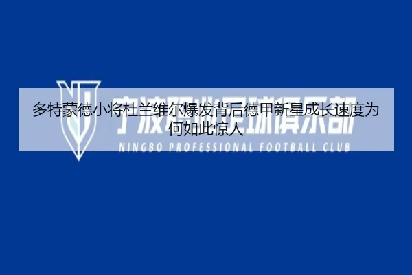 多特蒙德小将杜兰维尔爆发背后德甲新星成长速度为何如此惊人